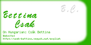 bettina csak business card